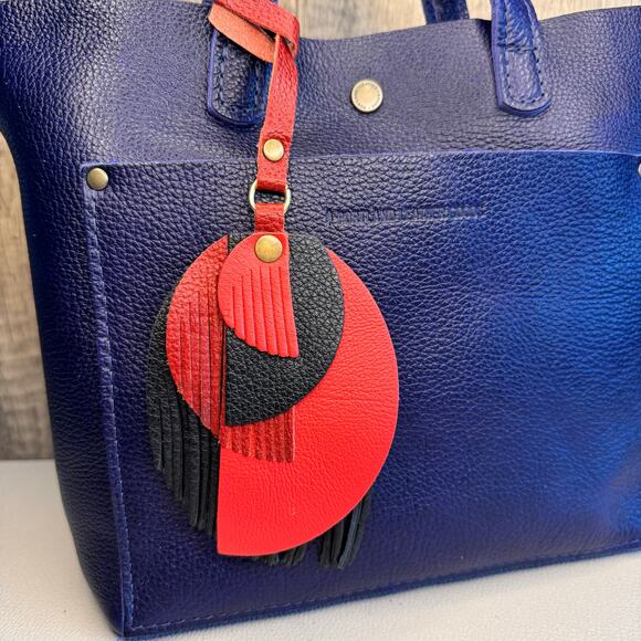 Portland Leather Picasso Tassel Bag Charm POISON Picasso Tassel Boho Bag Charm - Picture 2 of 6